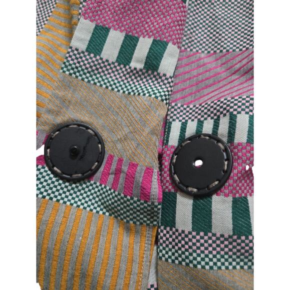 Womens Babette San Francisco Vest Snap-Button Pockets Size LARGE Clean Stripes - Picture 11 of 14